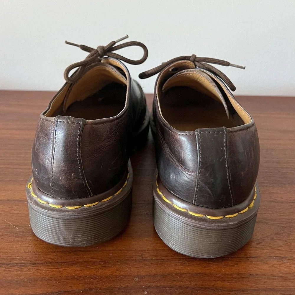 Vintage Dr. Martens 8096 Brown Leather 5 Eye Oxford Shoes Women's Size 10